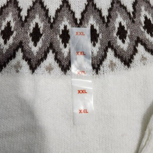 Old Navy Women 2XL Cream Aztec Western Wool Blend Pullover Sweater NWT - Picture 7 of 12